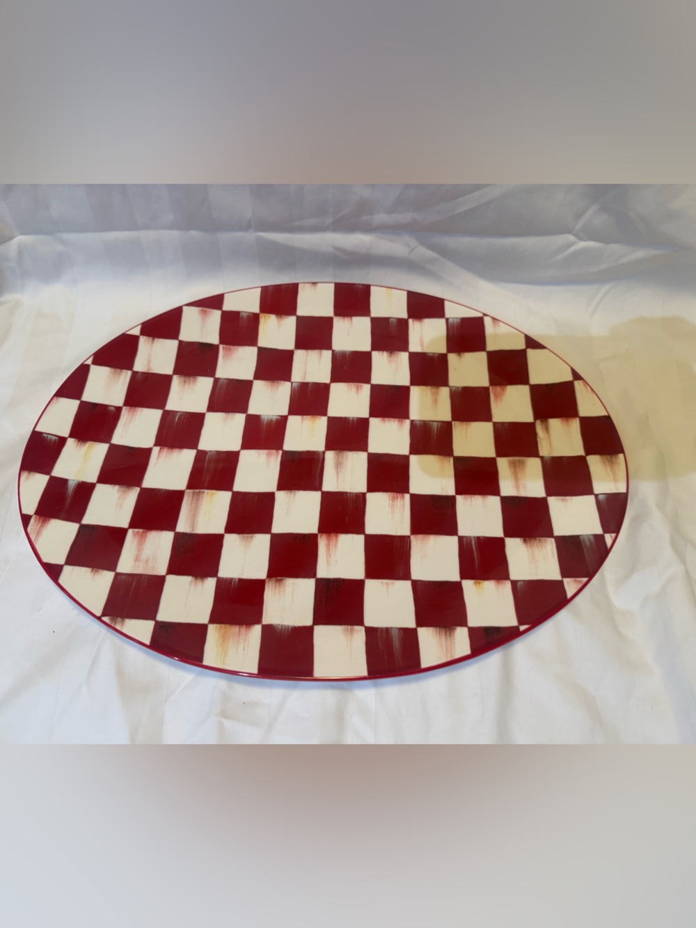 MacKenzie-Child’s Cherry Check Oval Platter